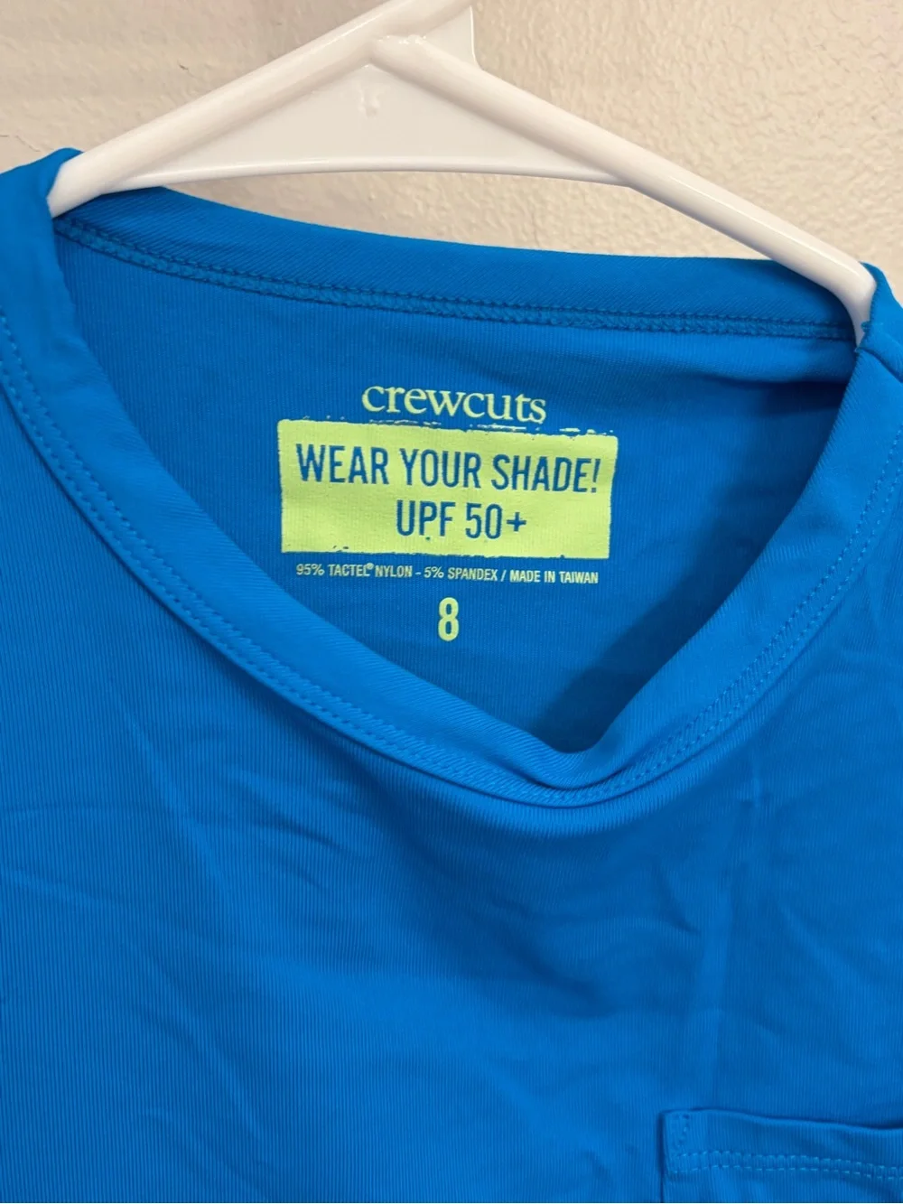Crewcuts Boys' 8 wear your shade spf 50 - Blue swim summer Rashgaurd